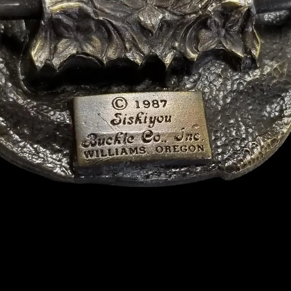 VTG Belt Buckle‎ 1987 Pewter TISCO 51 Years Tractor Implement Supply Co Siskiyou